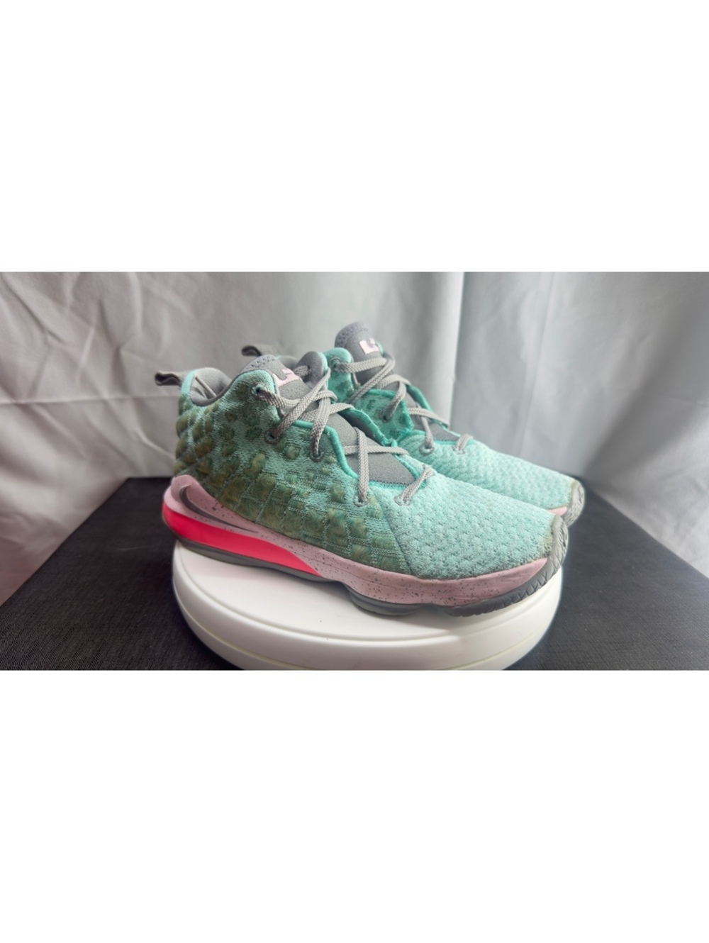 Nike LeBron 17 PS 'South Beach'  BQ5595-444  Youth Aqua/Gray